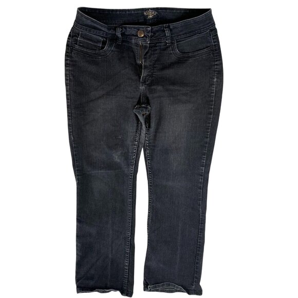 Lee Riders Womens Jeans Size 12P  Black Denim With Stretch Waist & Pockets - Picture 1 of 9